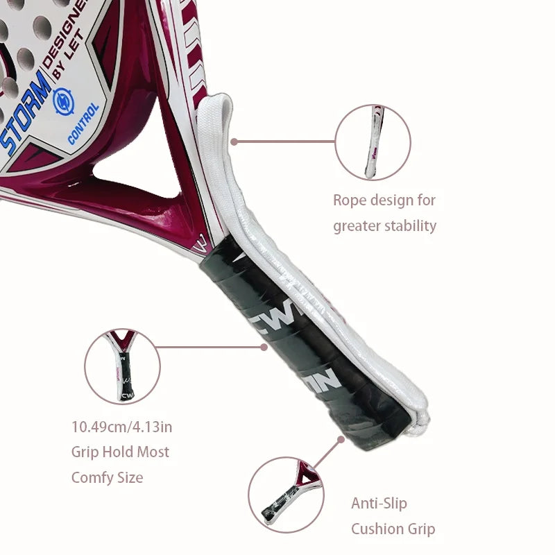 Cwin Carbon Fiber Padel Racket with EVA Surface