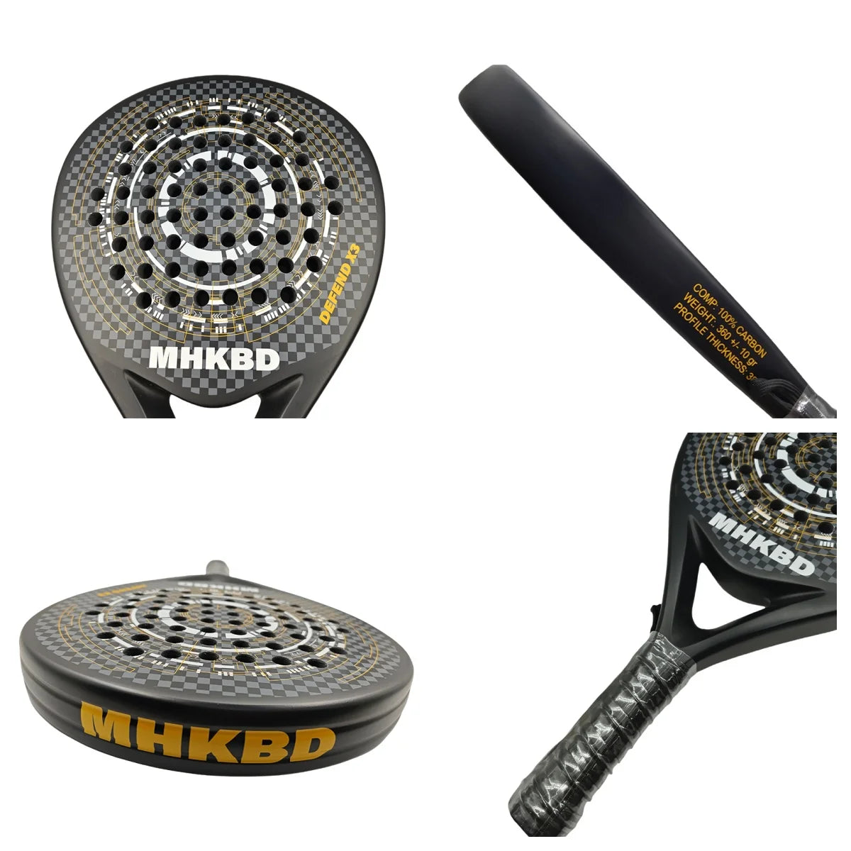 Carbon Fiber Padel Racket 47cm for Adults