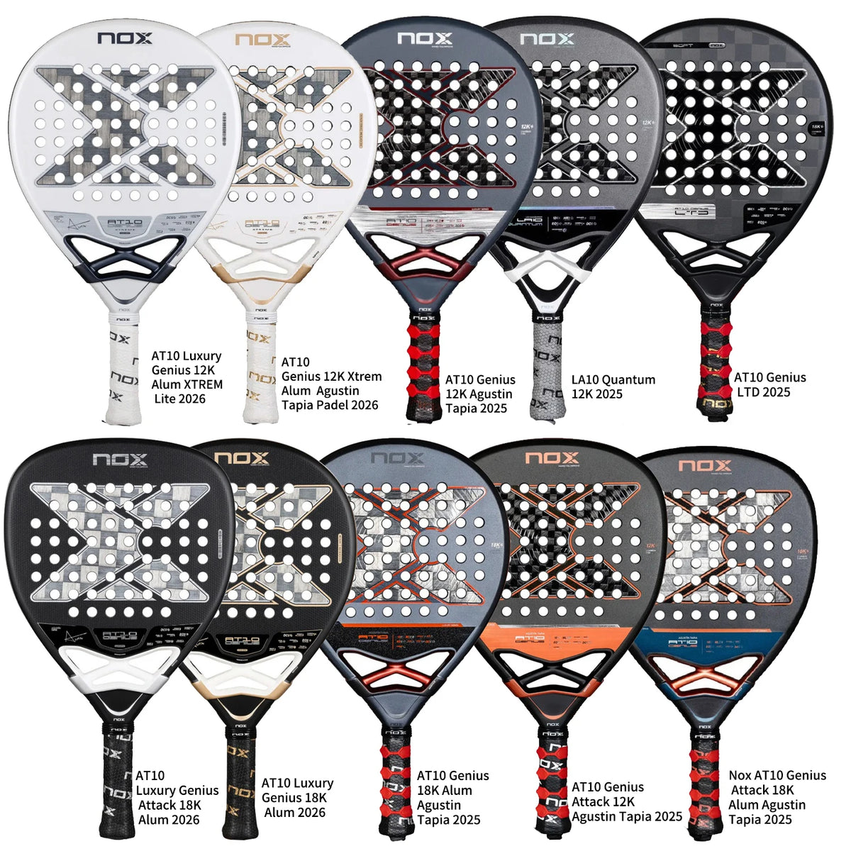 NOX Padel Racket Carbon Fiber EVA Foam Core 320-330g