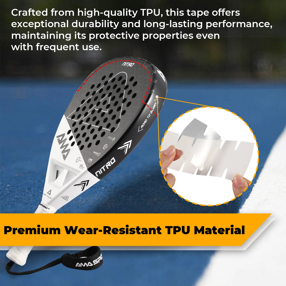 Padel Racket Head Protection Tape