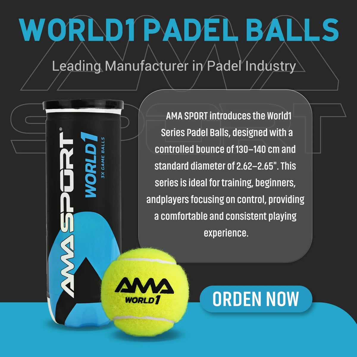 Professional Competition Padel Balls 3 Pack