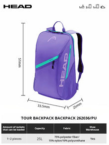 Double Shoulder Padel Racket Backpack Bag 2-Pack