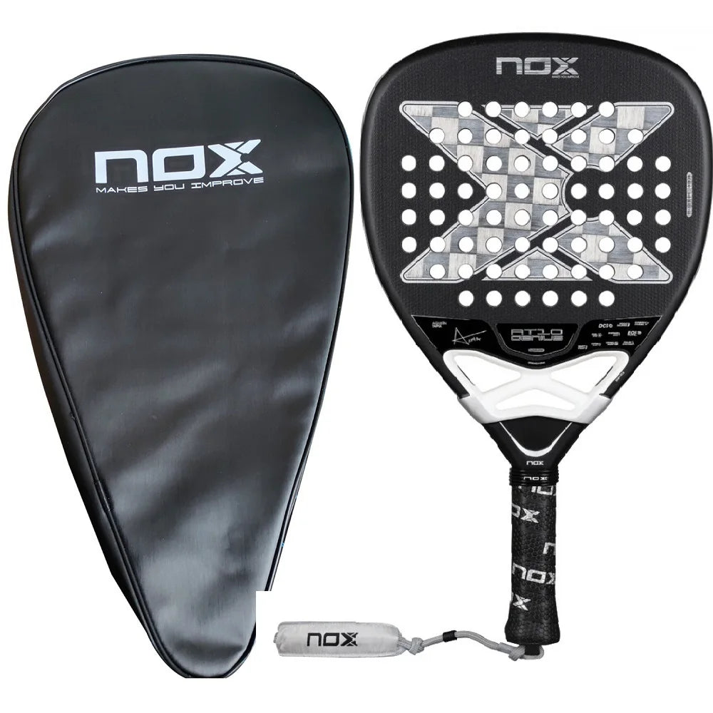NOX Pala Padel Racket Carbon Fiber 4 3/8 Grip Size