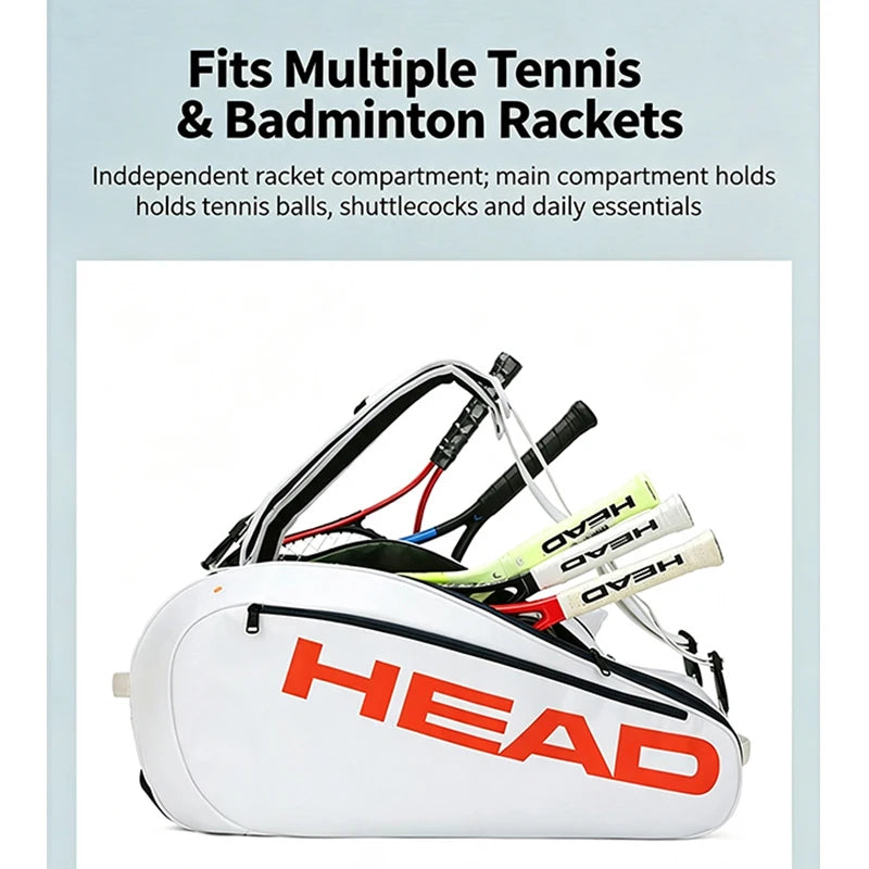 Large Polyester Padel Racket Backpack