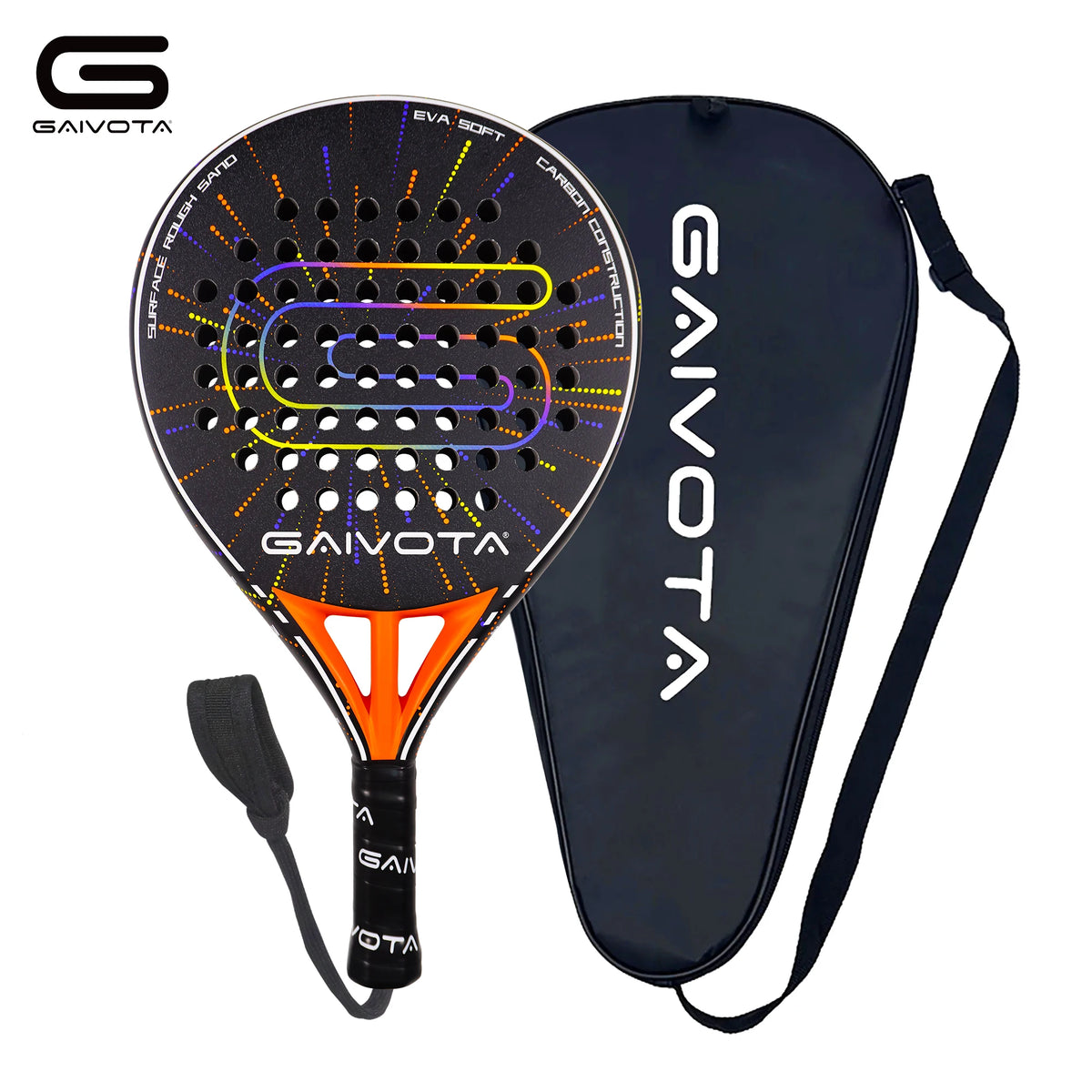 Orange Carbon Fiber Padel Racket 26cm