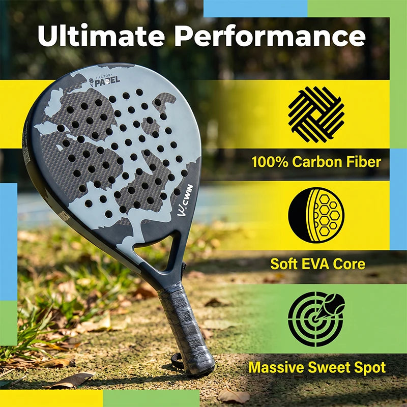 CWIN Camo Series Carbon Fiber Padel Racket 46 cm