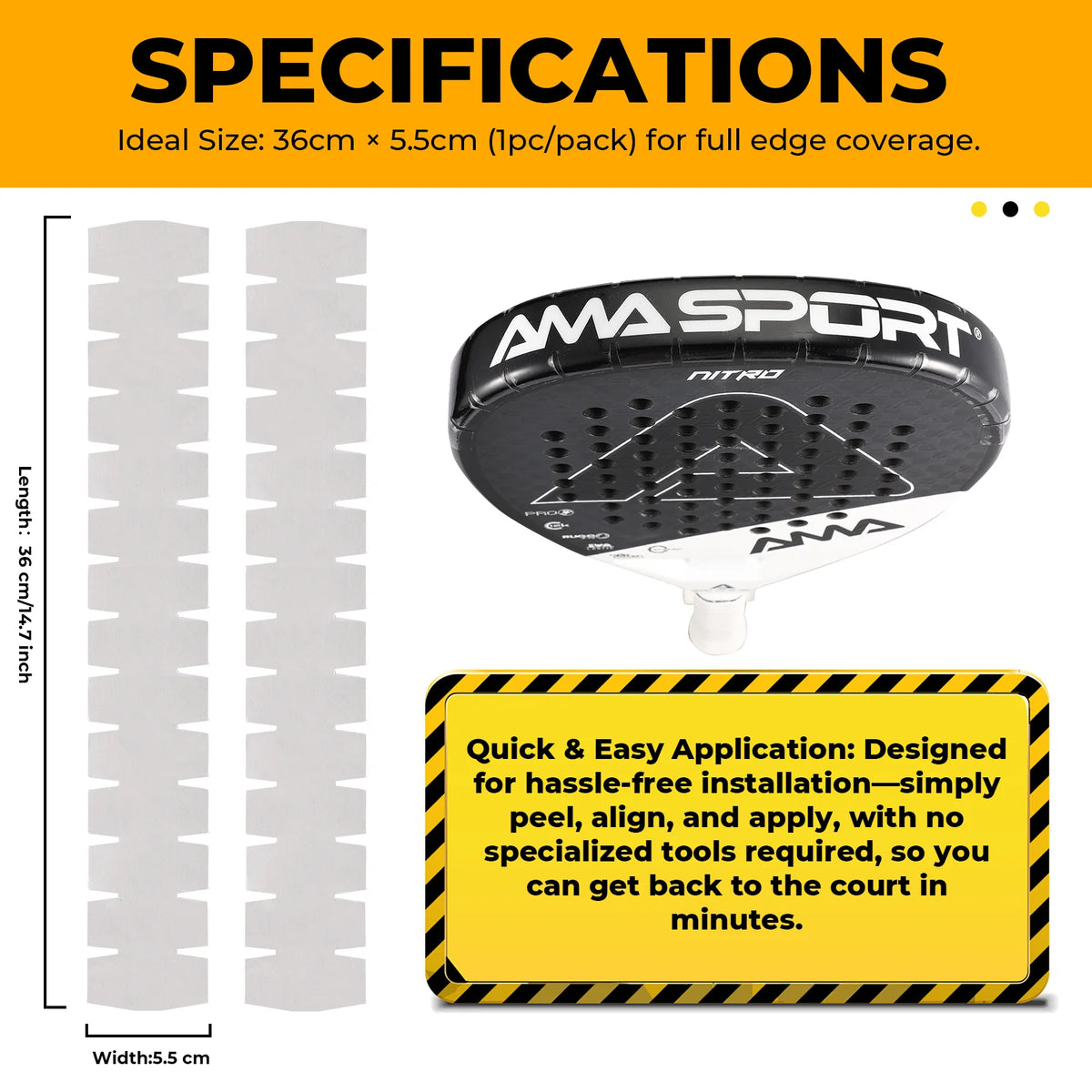 Padel Racket Head Protection Tape