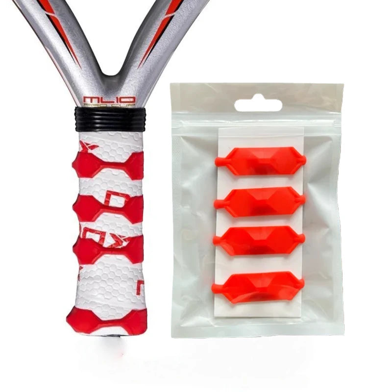 Padel Racket Grip Enhancer Rings, Rubber, 4-Pack