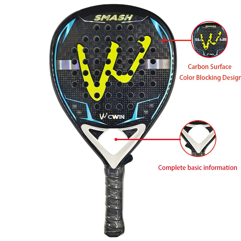 12K Carbon Fiber Padel Racquet with Bag Cover