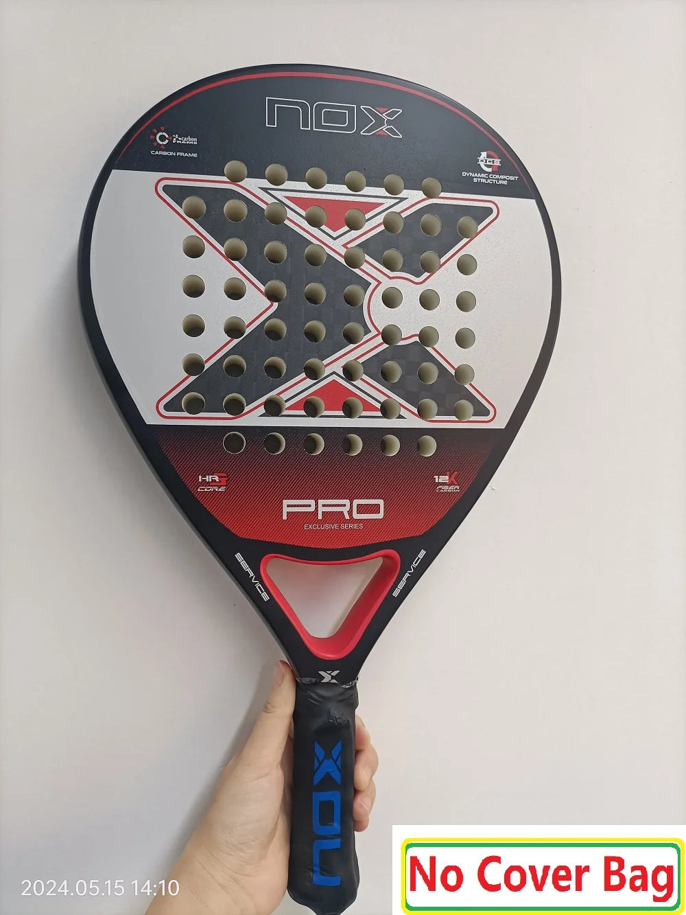 NOX Carbon Fiber Padel Racket 4 3/8 Grip Size
