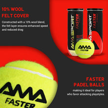 AMASPORT Padel Balls 10% Wool Felt Cover