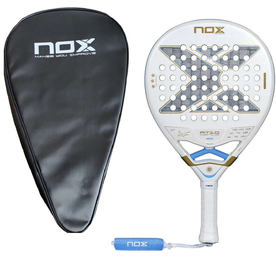 NOX Padel Racket Carbon Fiber 4 3/8 Grip
