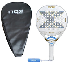 NOX AT10 ML10 anglies pluošto padelio raketė, 4 3/8 dydžio rankena