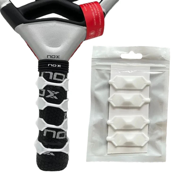 Padel Racket Grip Enhancer Rings, Rubber, 4-Pack