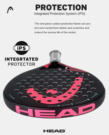 Carbon Fibre Padel Racket 4 3/8 Grip Size