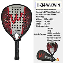 3K Carbon Fiber Padel Racket 25cm Face Size