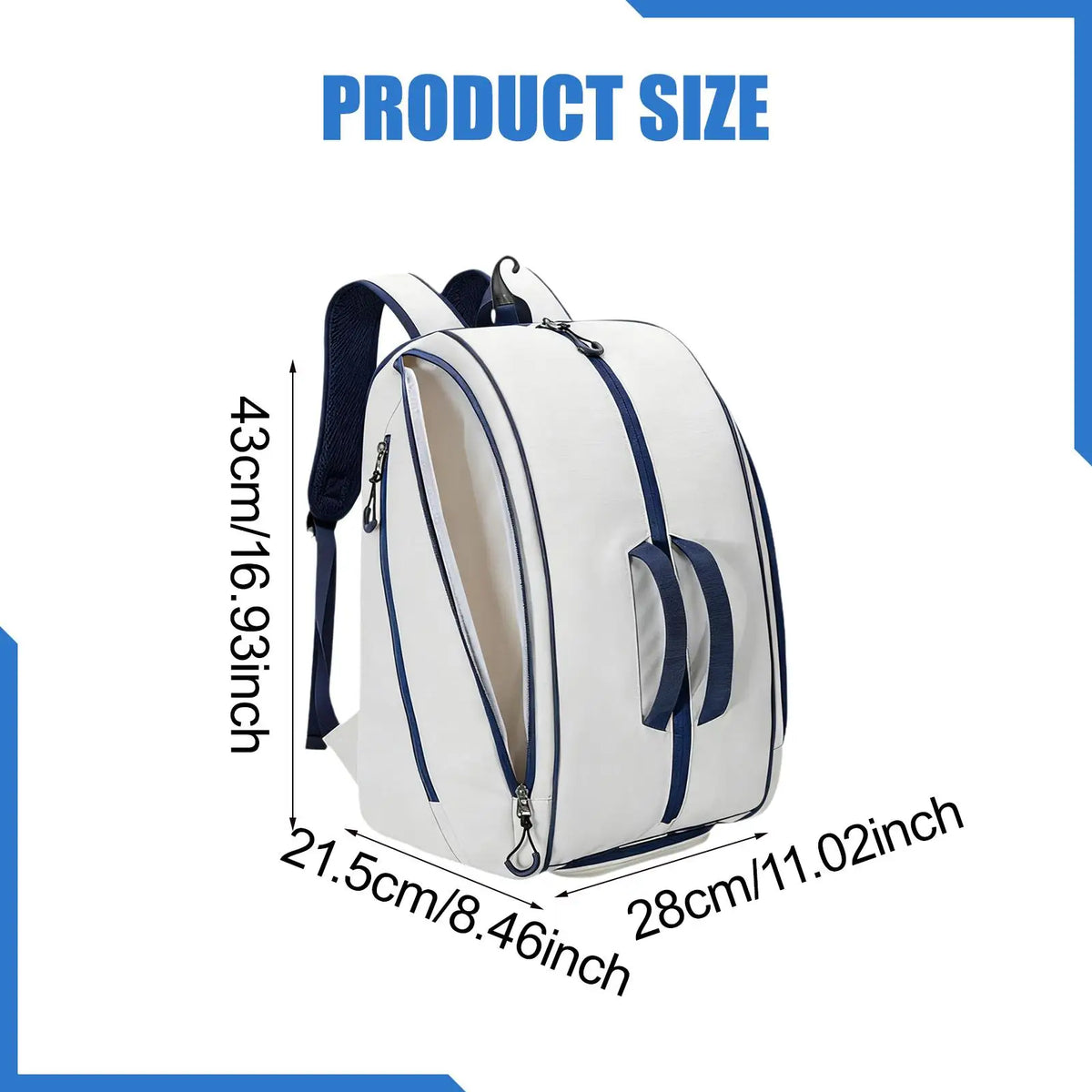 Nylon Padel Backpack with Multiple Compartments