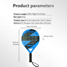 Teardrop Padel Racket Carbon with Custom Grip