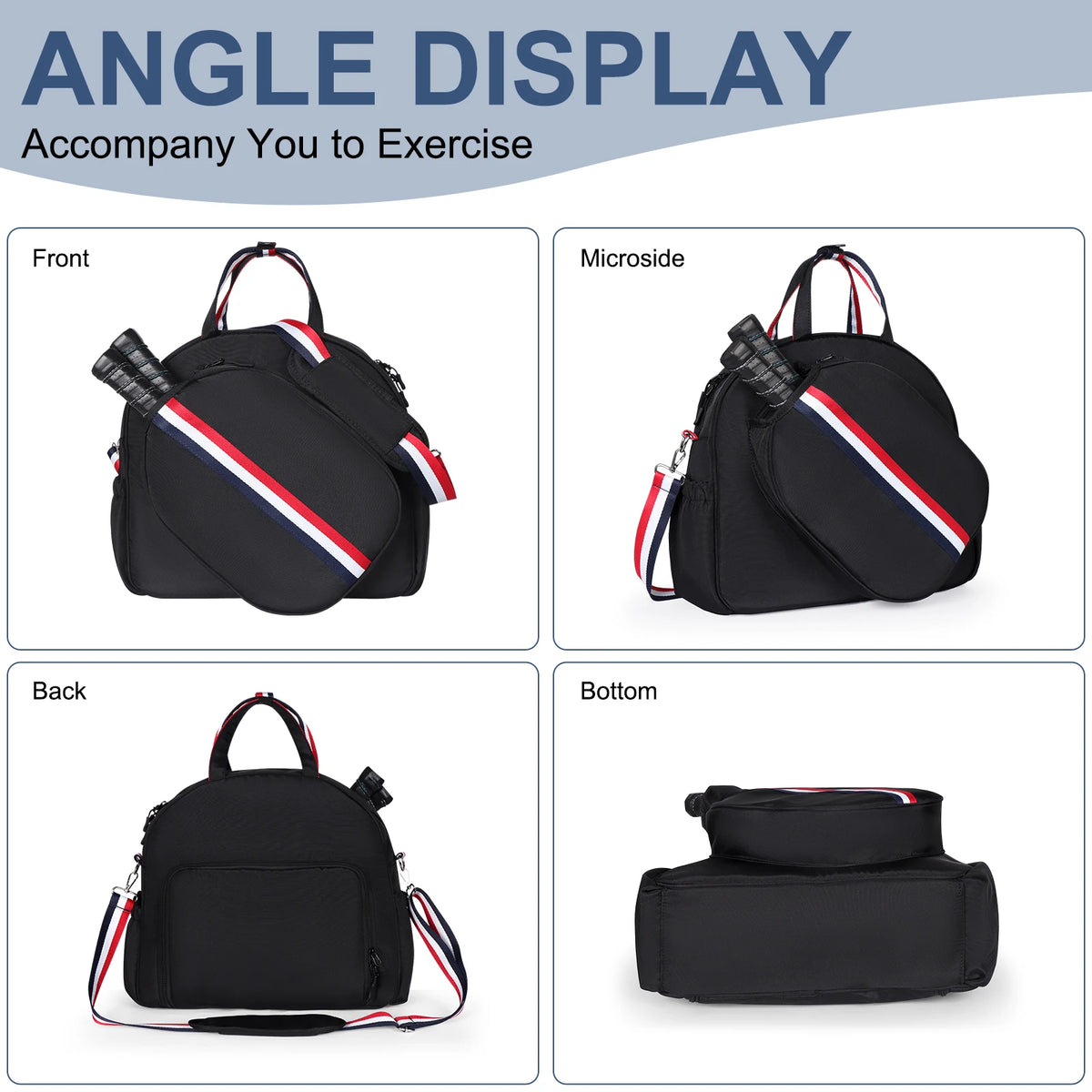 Nylon Adjustable Padel Backpack