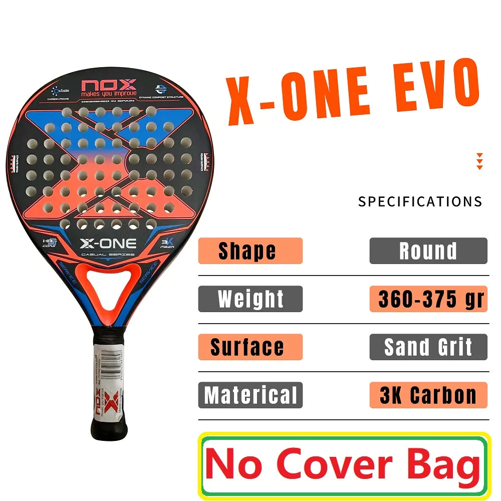 Carbon Fiber Padel Racket 4 3/8 Grip Size